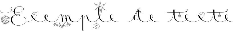 Image preview of font Badinerie Christmas