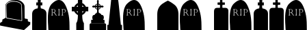 Image preview of font Cemetery Icons
