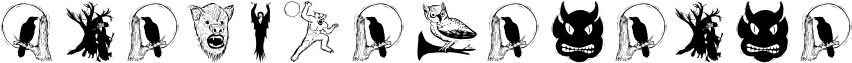 Image preview of font HalloweenTwo