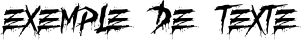 Image preview of font ZOMBIES REBORN